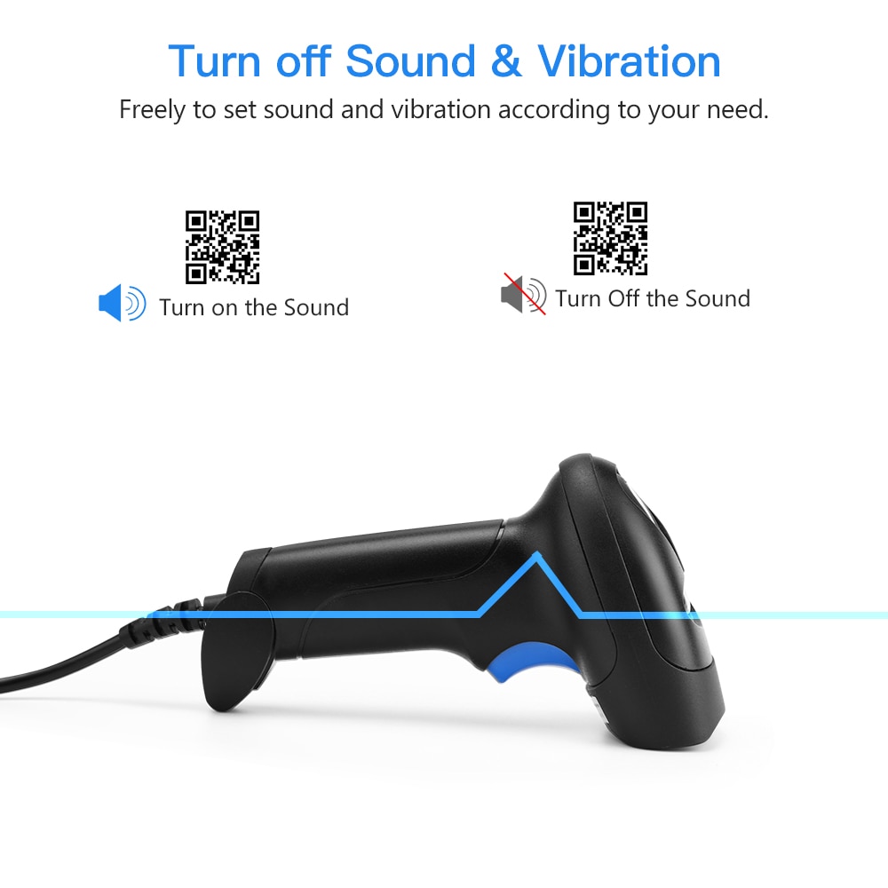 Wired 1D QR 2D barcode scanner handheld USB Wired Bar Codes Reader CCD PDF417 Data Matrix Bar Code Image Automatic Scanner