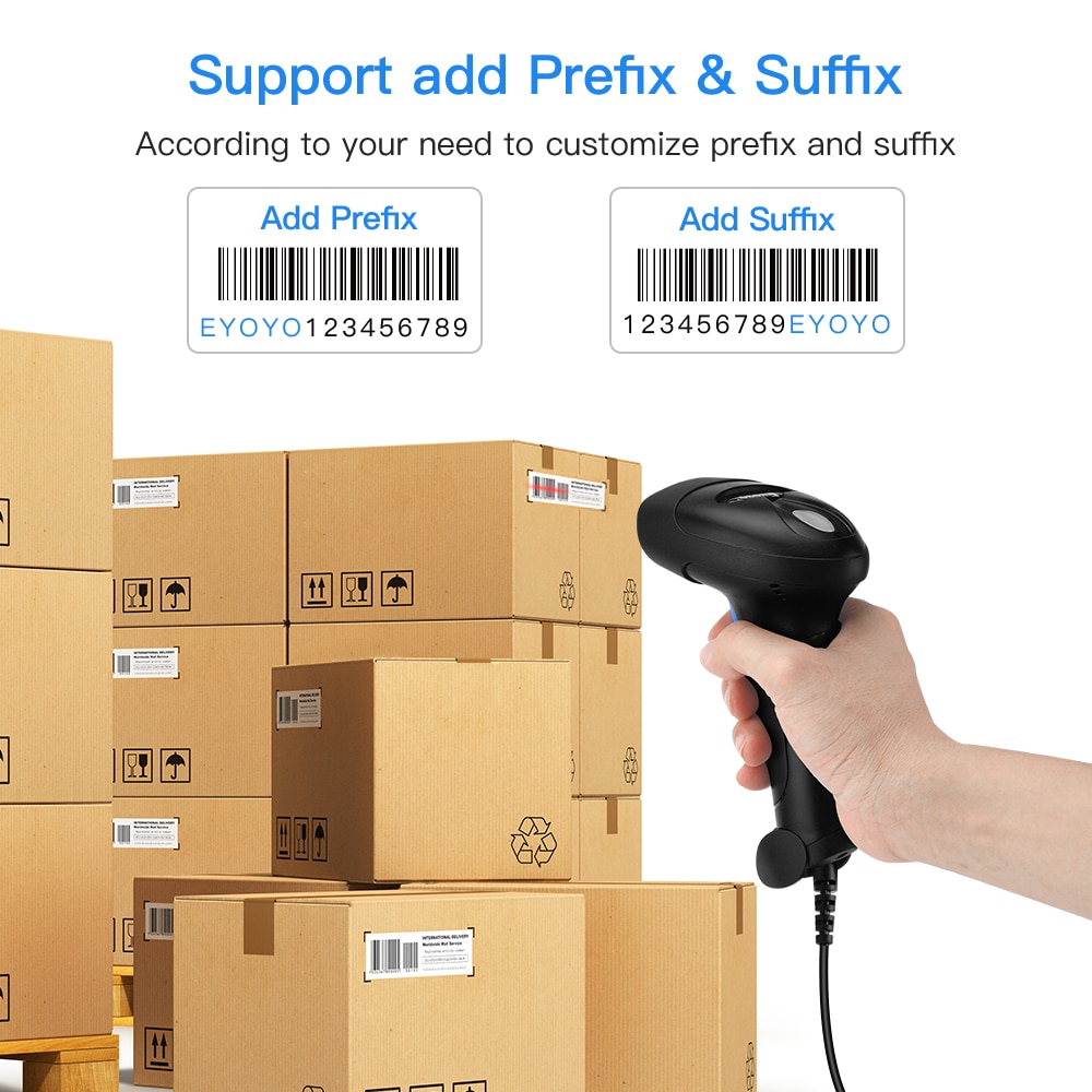 Wired 1D QR 2D barcode scanner handheld USB Wired Bar Codes Reader CCD PDF417 Data Matrix Bar Code Image Automatic Scanner