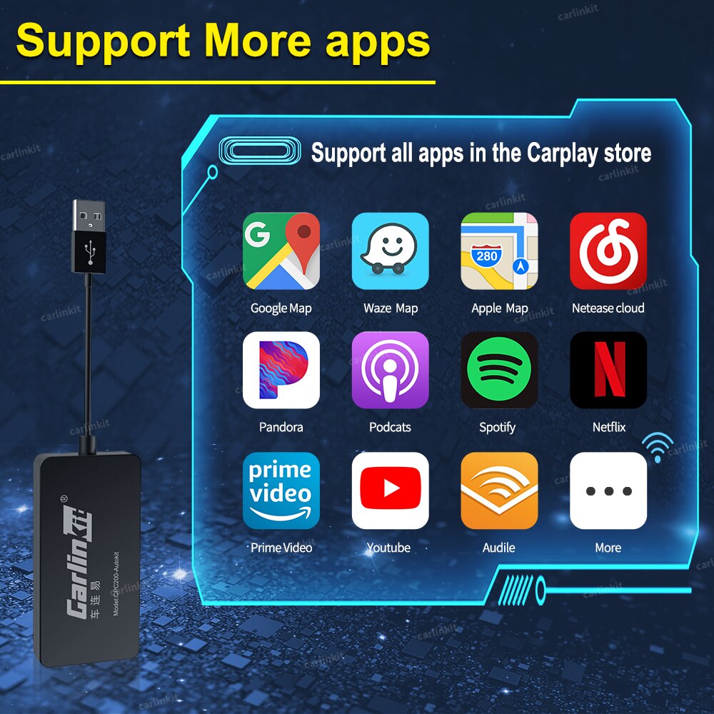 Wireless CarPlay Adapter Wireless Android Auto Dongle Mirror For Modify Android Screen Car Ariplay  Smart Link  IOS 14