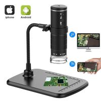 Wireless Digital Microscope WiFi 1080P Endoscope Camera1000x with Lift Stand Pocket Microscope with 8 LED Light Magnifier