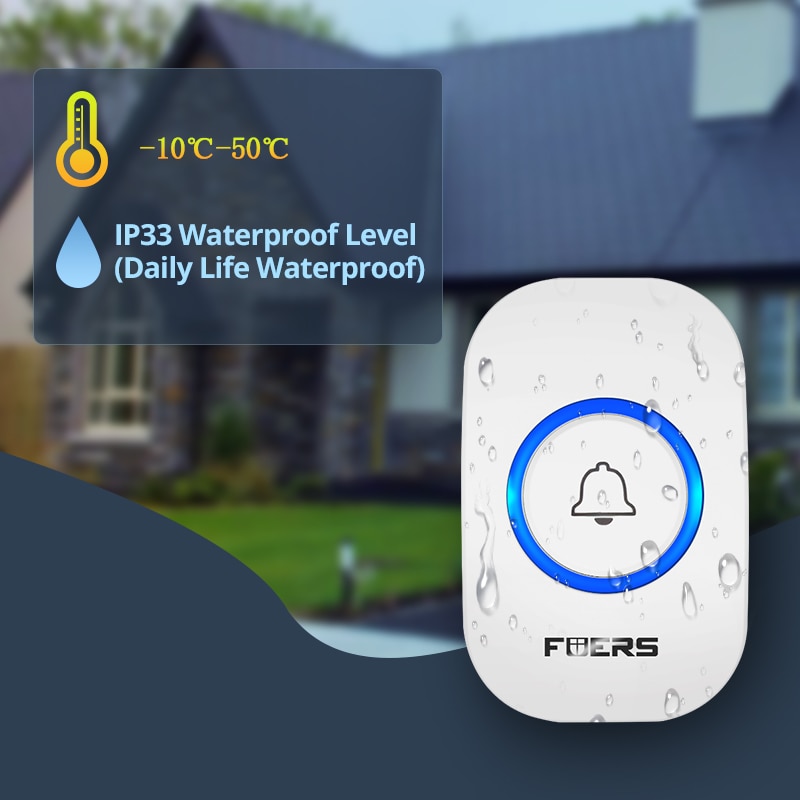Wireless Doorbell Welcome bell Intelligent Home Door bell Alarm 32 Songs Smart Doorbell Wireless bell Waterproof Button