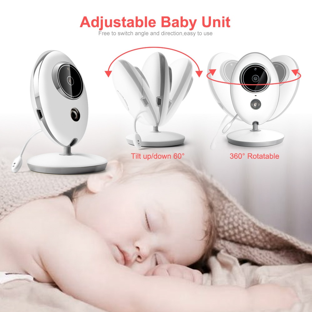 Wireless LCD Audio Video Baby Monitor VB605 Radio Nanny Music Intercom IR 24h Portable Baby Camera Baby Walkie Talkie Babysitter