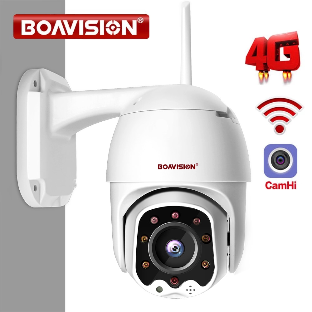 IP Camera wifi 4G Sim card 1080P Wireless  PTZ Camera Dome 2MP CCTV Security Outdoor IR 30M Two Way Audio P2P  CamHi