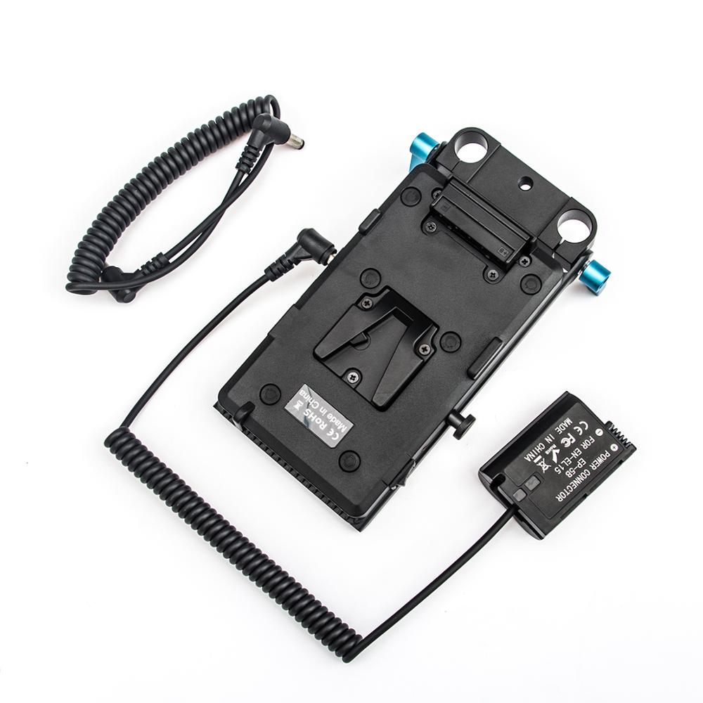 WY-VG1 Power Supply System V Mount Battery Plate Adapter with EN-EL15 Cable for Broadcast SLR HD camera