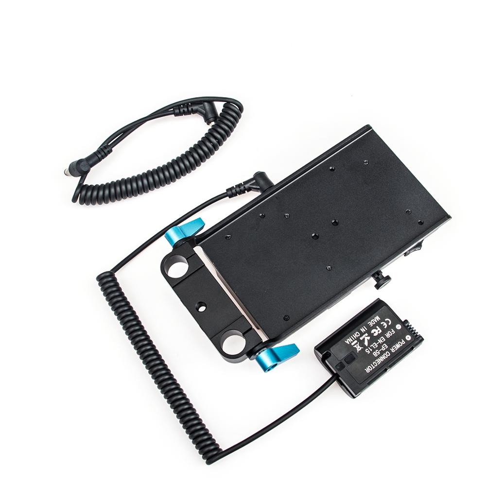 WY-VG1 Power Supply System V Mount Battery Plate Adapter with EN-EL15 Cable for Broadcast SLR HD camera