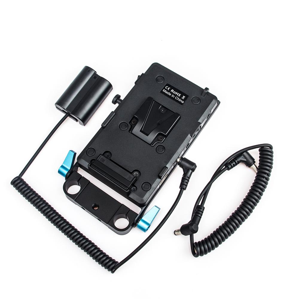 WY-VG1 Power Supply System V Mount Battery Plate Adapter with EN-EL15 Cable for Broadcast SLR HD camera