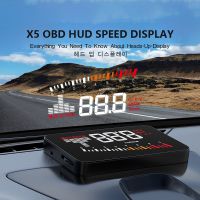 X5 OBD2 Head-Up Display Speedometer Windshield Projector RPM Speed Alarm Car EU OBD HUD Display Auto Electronic