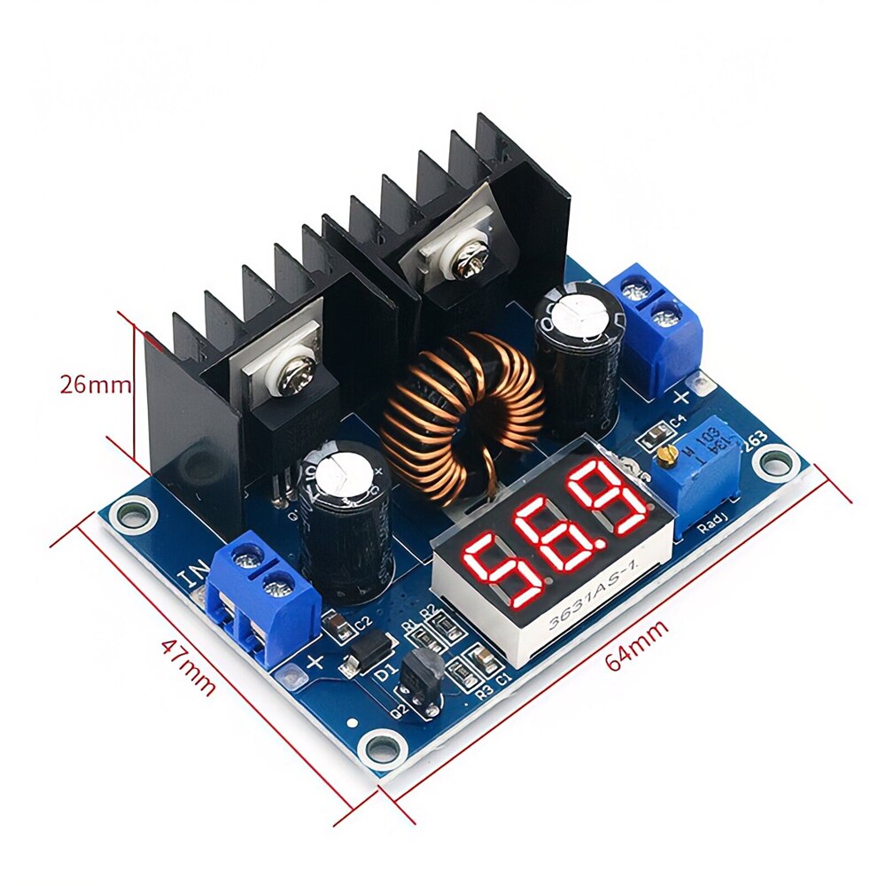 XH-M404 DC 4-40V 8A 200W Voltage Regulator Module Digital PWM Adjustabl DC-DC Step Down Voltage Regulator DC XL4016E1