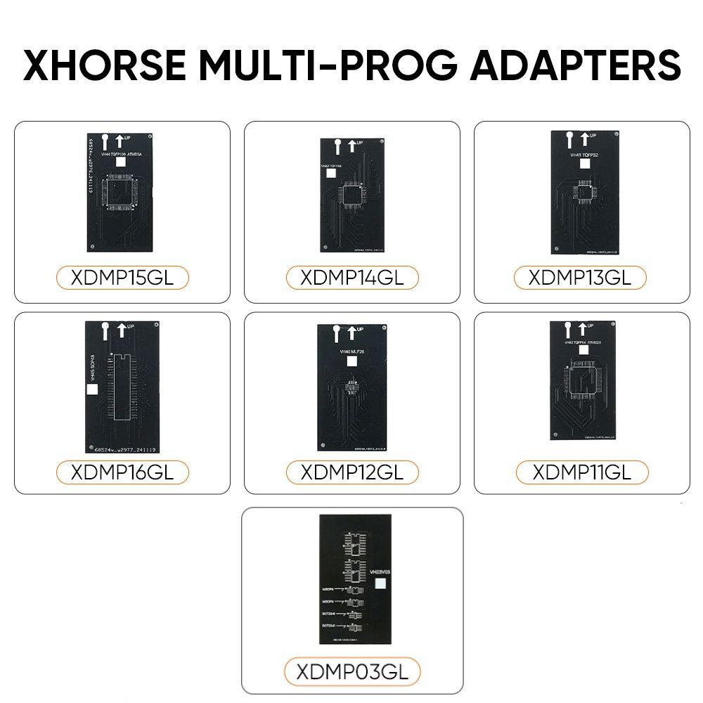 Xhorse Multi Prog Programmer Adapters XDMP03GL VH23/ XDMP11GL VH43/ XDMP12GL VH40/ XDMP13GL VH41/ XDMP14GL VH42/ XDMP15GL VH44/ XDMP16GL VH45 etc