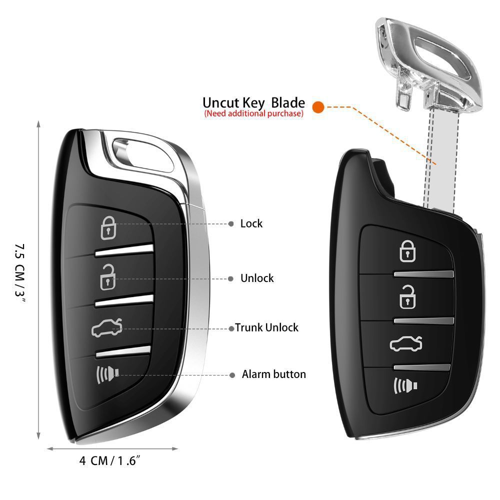  Xhorse XSCS00EN Smart Remote Key 4 Buttons Colorful Crystal Style Proximity 5pcs/lot