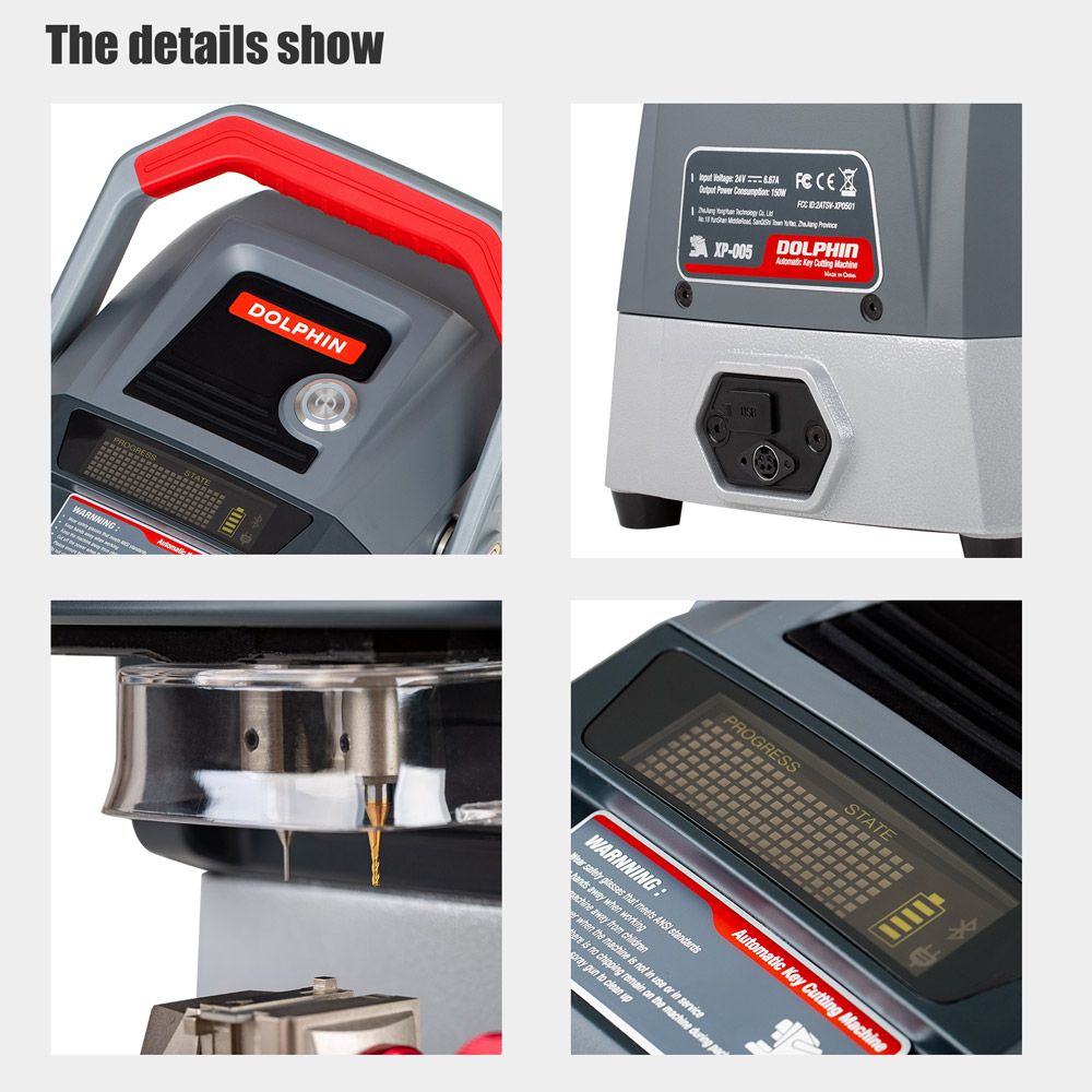 Xhorse Dolphin XP-005 Automatic Key Cutting Machine Work on Mobile Phone APP Built-in Battery