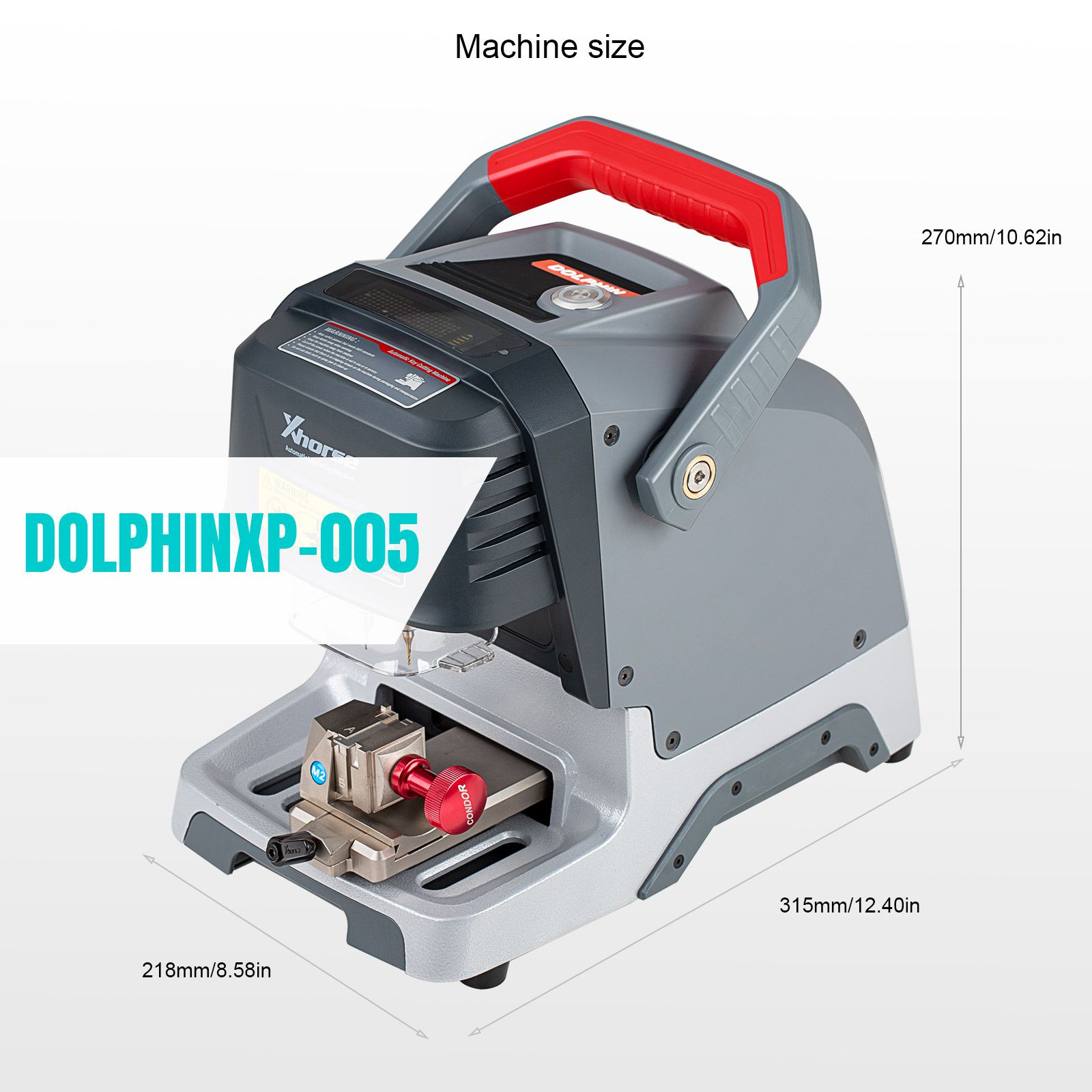 Xhorse Dolphin XP-005 Automatic Key Cutting Machine Work on Mobile Phone APP Built-in Battery