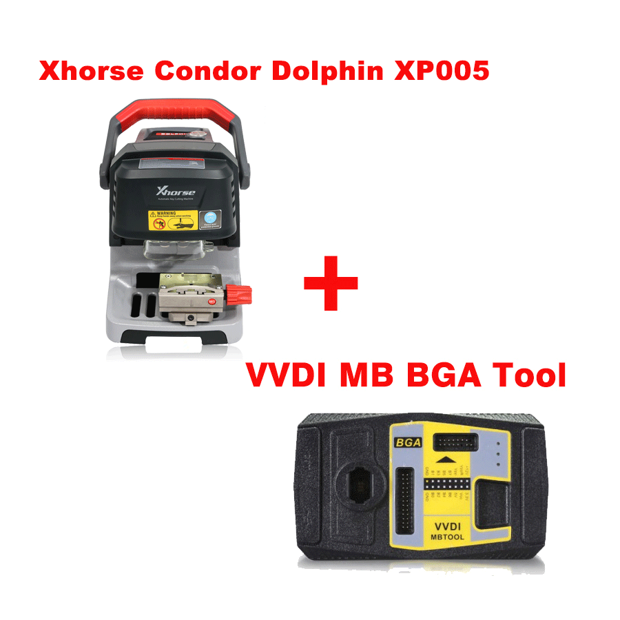 Xhorse Dolphin XP005 Automatic Key Cutting Machine Plus VVDI MB Tool with 1 Year Unlimited Token