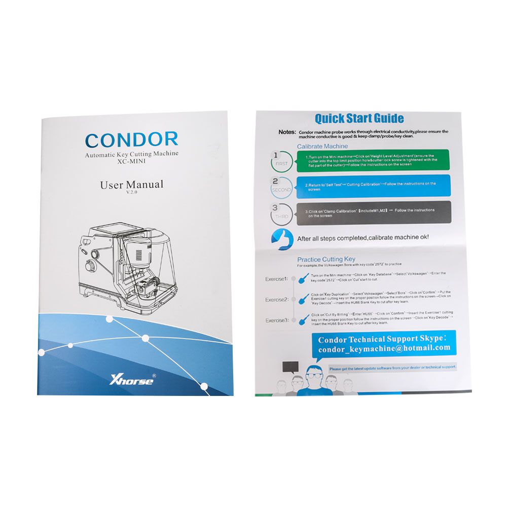 V3.6.2 Xhorse Condor XC-Mini Plus Automatic Key Cutting Machine Master Series with 3 Years Warranty