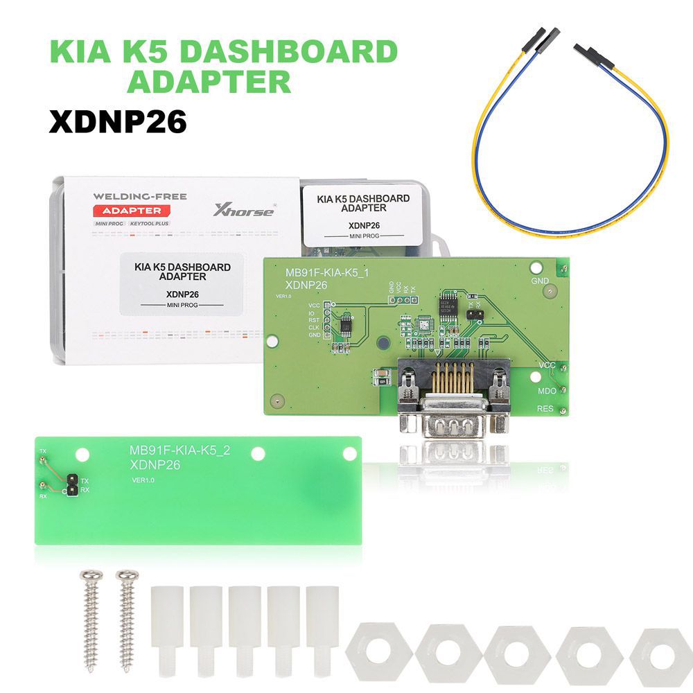 Xhorse Solder-Free Adapters and Cables Full Set XDNPP0CH 16pcs Work with VVDI Prog/ MINI PROG and KEY TOOL PLUS