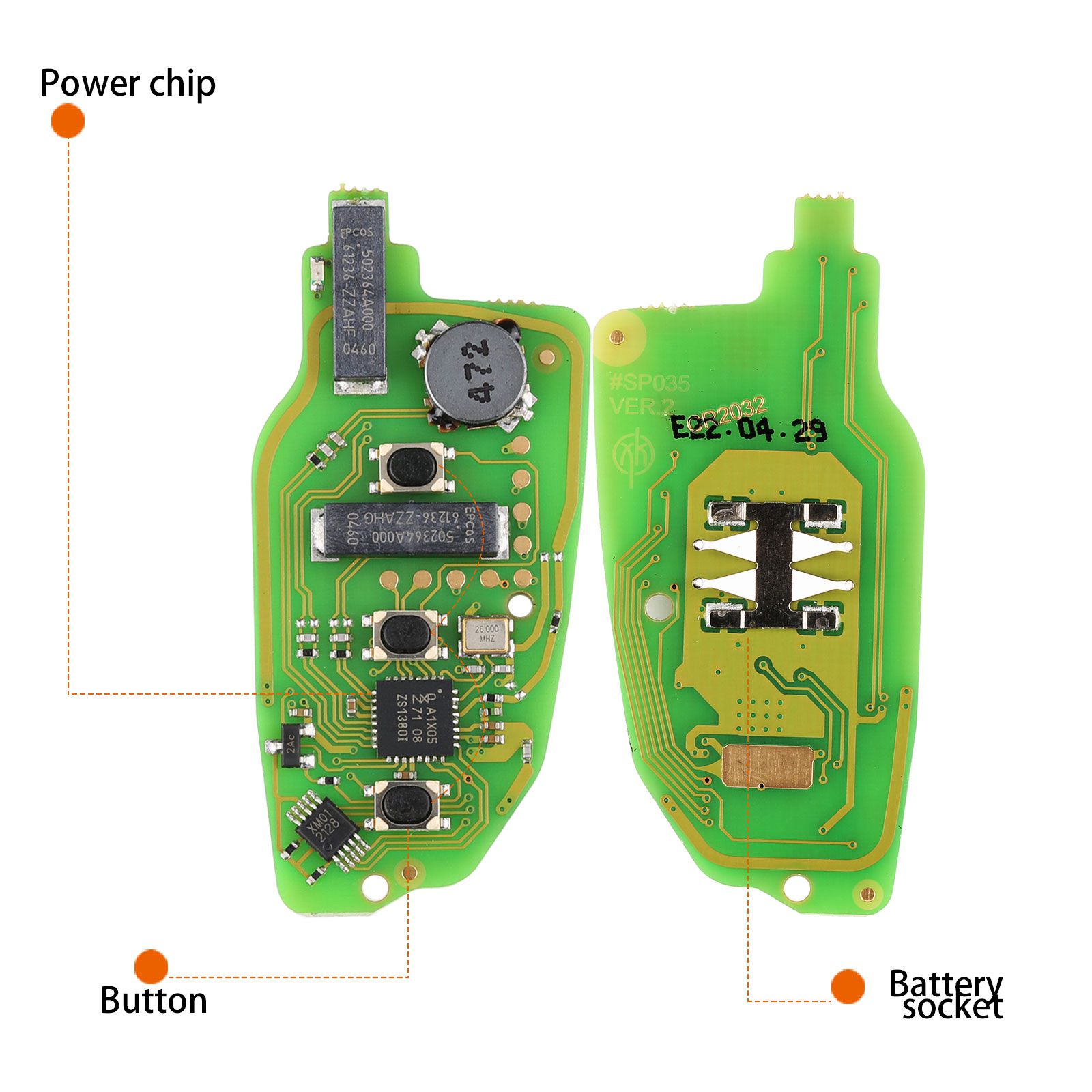 Xhorse XSKF01EN Universal Smart Proximity Flip Type Key for VVDI2/VVDI Mini Key Tool 5pcs/lot