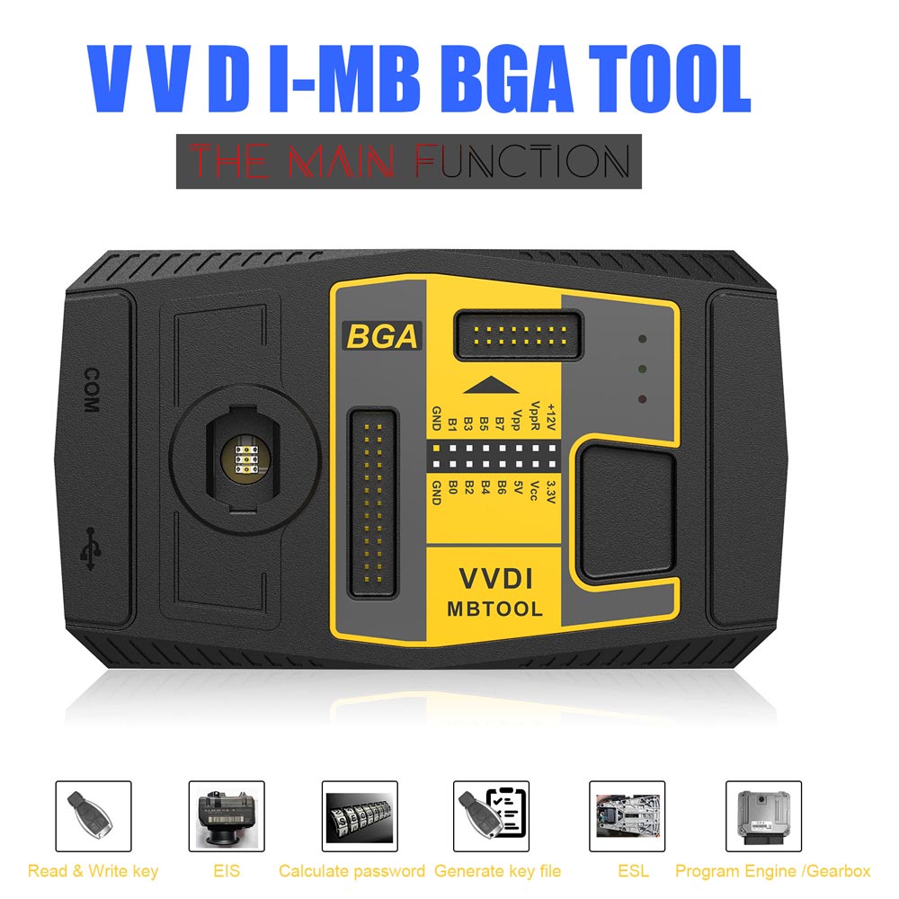 Xhorse V5.0.5 VVDI Benz VVDI MB BGA TOOL Benz Key Programmer with Free Mini Key Tool+ 1 Year MB Tokens+BGA PCB+FBS3 Smart Key