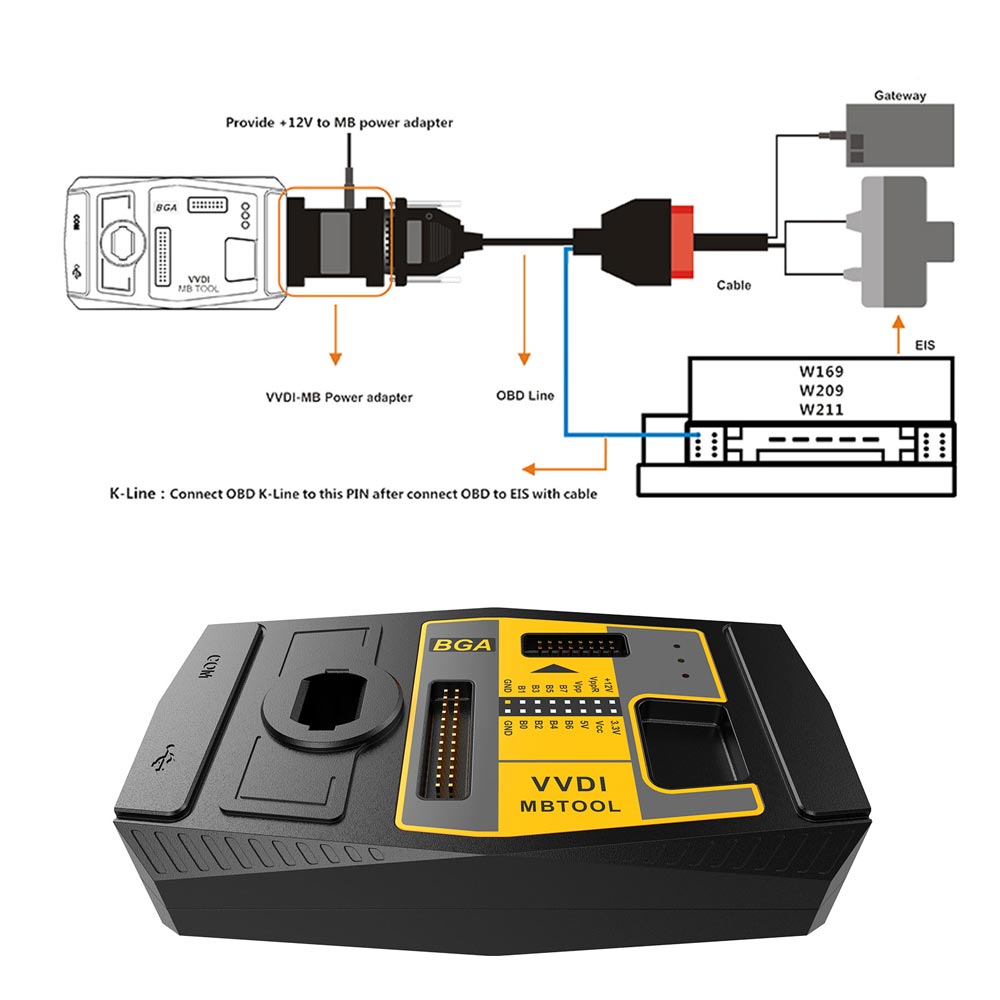 Original Xhorse VVDI MB BGA Tool V5.1.6 Benz Key Programmer Including BGA Calculator Function