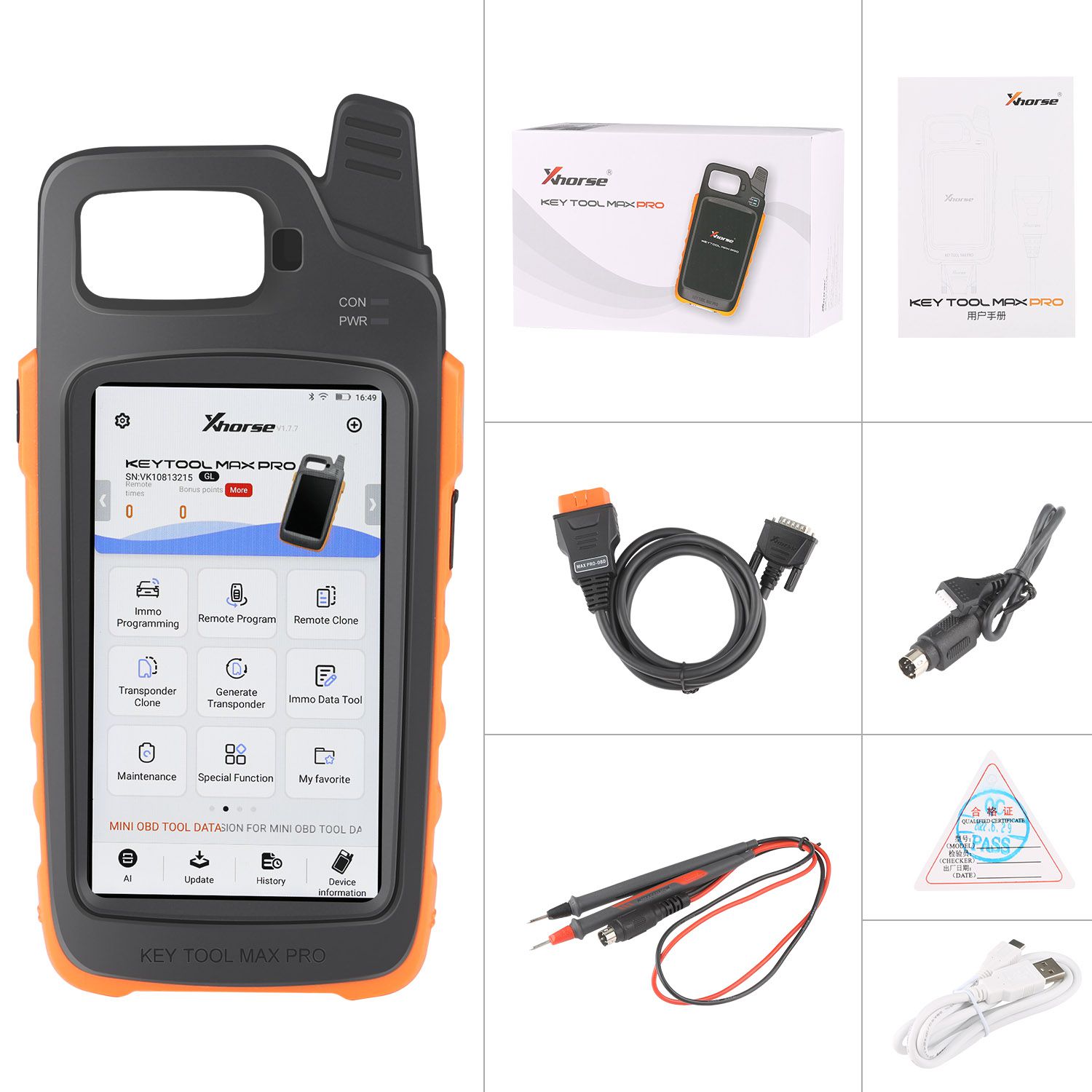 2023 Newest Xhorse VVDI Key Tool Max Pro With MINI OBD Tool Function Support Read Voltage and Leakage Current