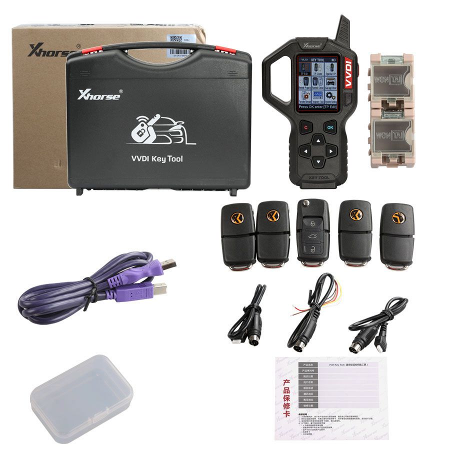 Original Xhorse VVDI Key Tool Remote Key Programmer American Version With Full Set 12pcs EEPROM Adapter Free Shipping