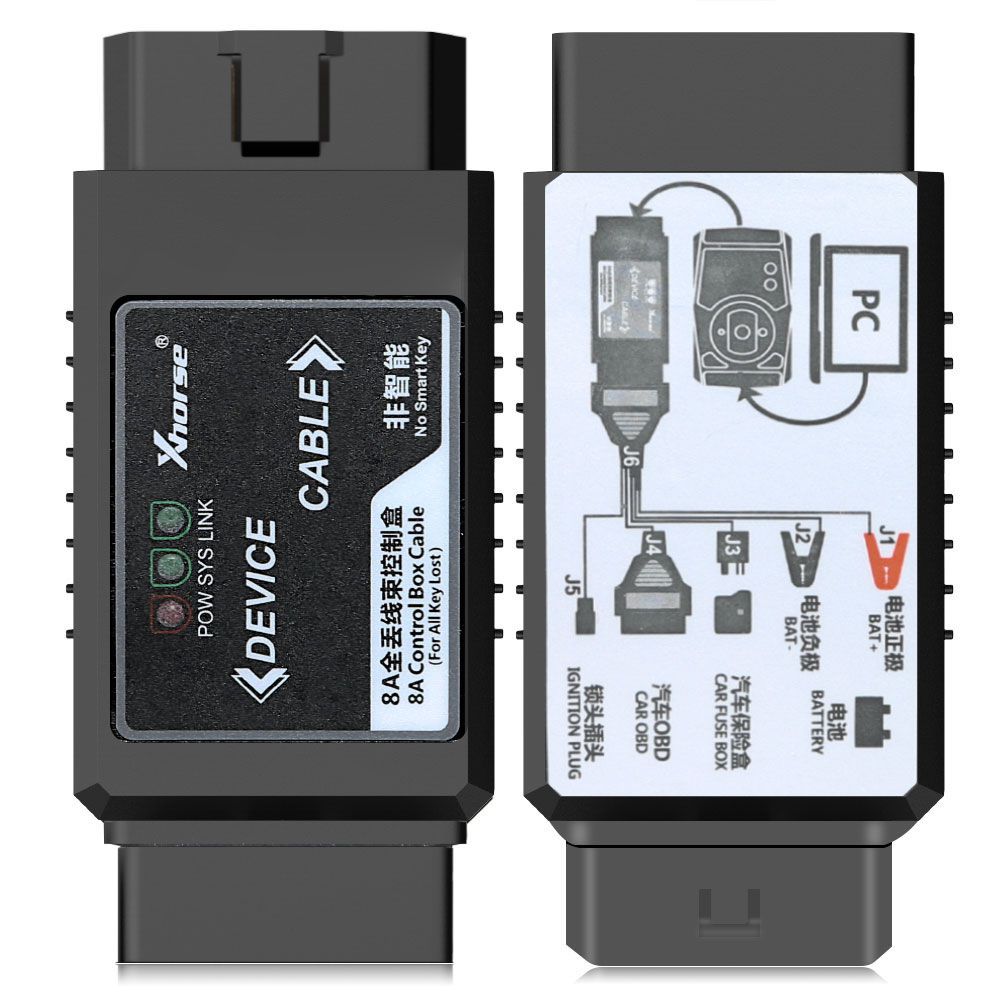 Xhorse VVDI Toyota 8A Non-Smart Key All Keys Lost Adapter Supports VVDI2, Key Tool Max+ Mini OBD Tool, Key Tool Plus