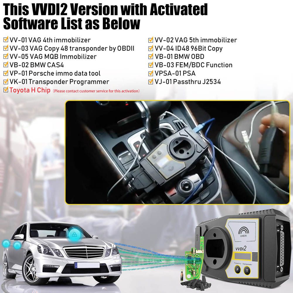 Xhorse VVDI2 Full Kit V7.3.0 with OBD48 + 96bit 48 + MQB + BMW FEM/BDC with 13 Authorizations