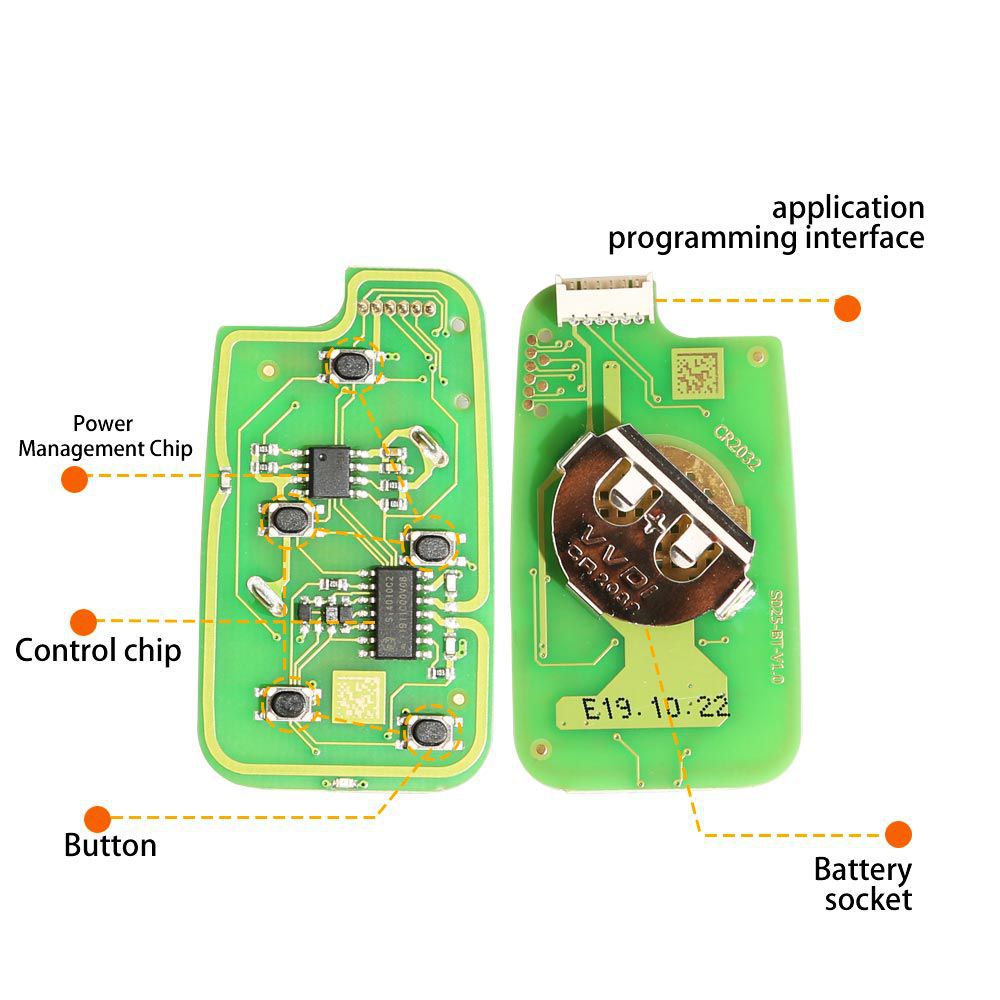 Xhorse XKHO04EN Wire Remote key Honda Separate 4 Buttons with Sliding Door Button English Version 5pcs/lot