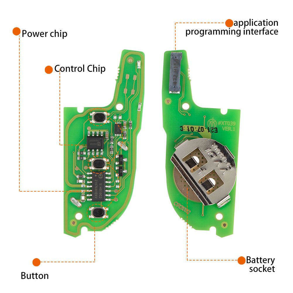 Xhorse XEKF21EN Super Remote Knife Type 3 Buttons with Super Chip 5pcs/lot