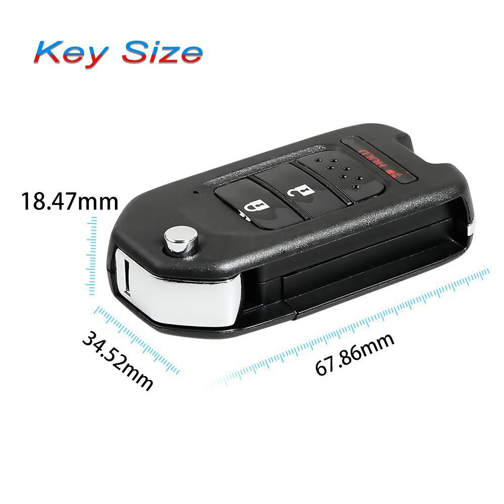 Xhorse XKHO02EN Universal Remote Key Fob 2+1 Button for Honda Type for VVDI Key Tool English Version 5pcs/lot