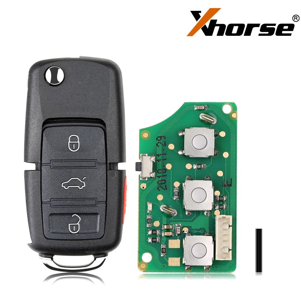 Xhorse XKB509EN Wire Remote Key VW B5 Flip 3+1 Buttons English Version 5pcs/lot