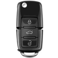 2025 Xhorse XKB520EN Second Generation Wire Remote Key VW B5 Flip 3 Buttons Supports Wireless Programming Universal Smart Key 5pcs/lot