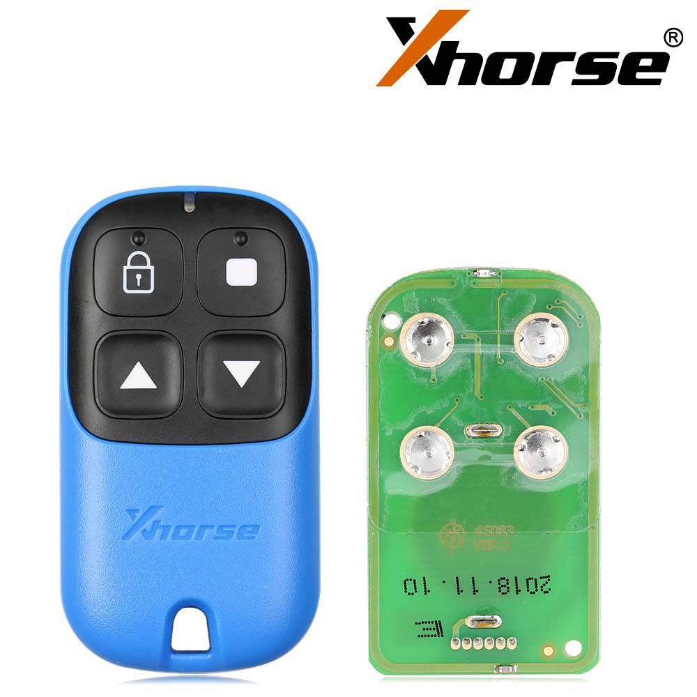 Xhorse XKXH04EN Garage Remote Key 4 Buttons Blue 5pcs/lot