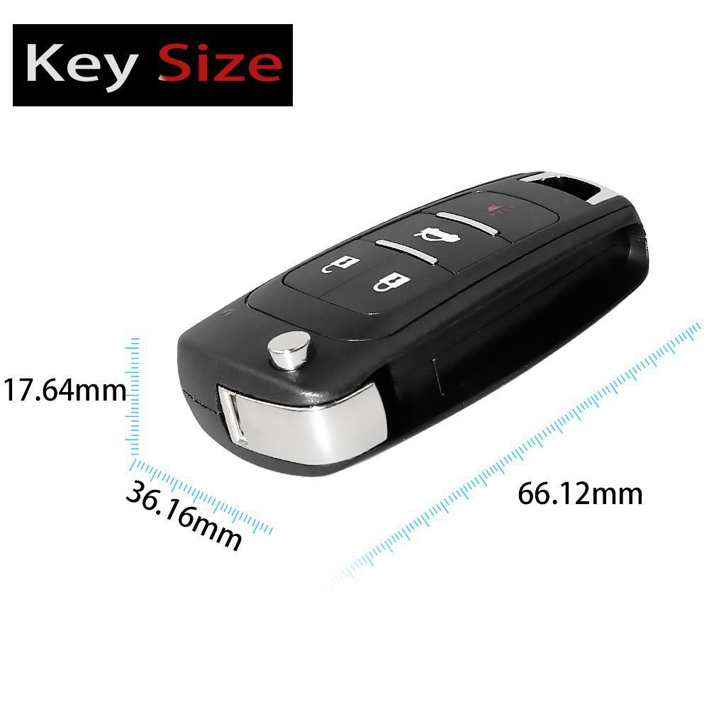 XHORSE XNBU01EN VVDI GM FLIP KEY TYPE UNIVERSAL REMOTE KEY 4 BUTTONS – WIRELESS PN 5pcs/lot