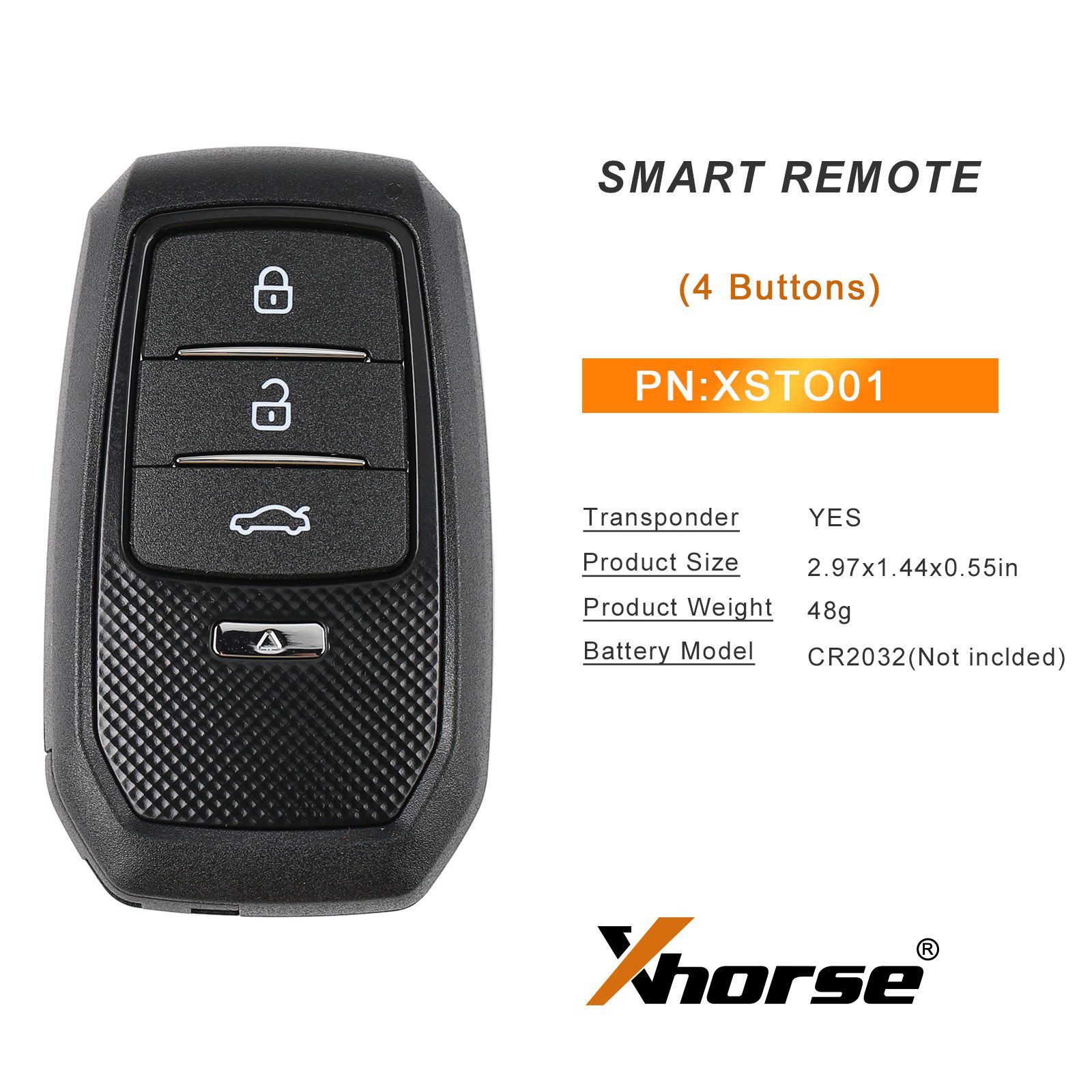 2025 Xhorse XSTO01EN TOY.T for Toyota XM38 Smart Key with Shell Support 4D 8A 4A