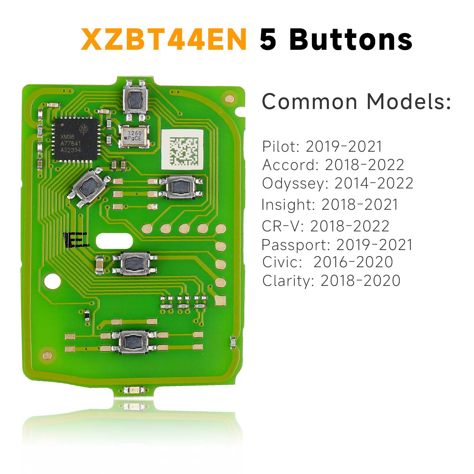 XHORSE XZBT44EN HON.D Special PCBs 5 Button for Honda Pilot Accord Odyssey Insight CR-V Passport Civic Clarity 5pcs/lot