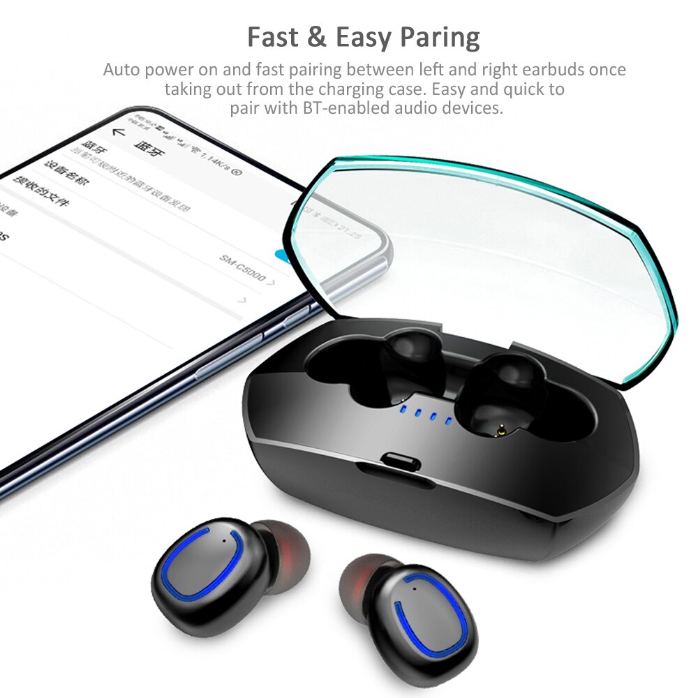 Xi11 Wireless Headphones  3.9g Lightweight Bluetooth 5.0 TWS IPX6 Waterproof Sports Headset  Earbuds In-ear Earphones with Mic