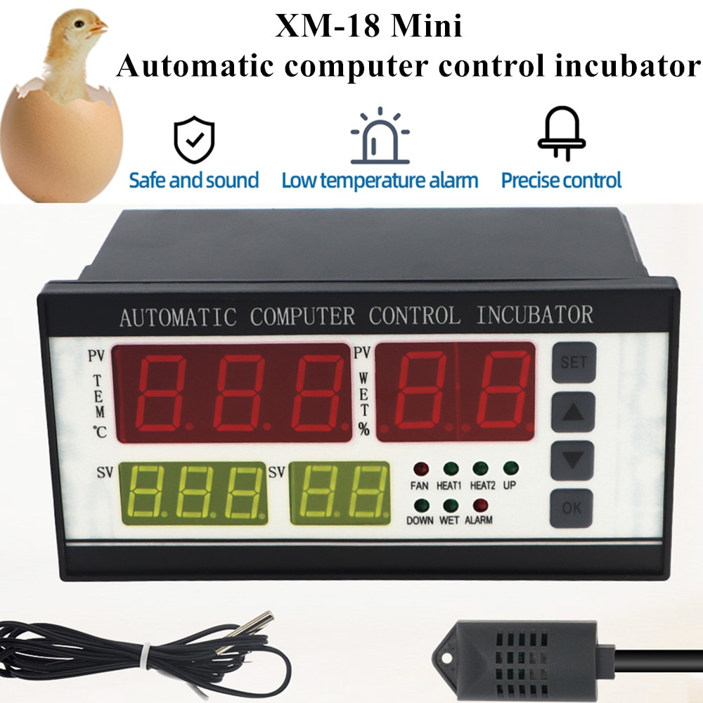 XM-18 Mini Digital automatic egg incubator control system computer control incubator Poultry incubator Egg Hatcher system 40%off