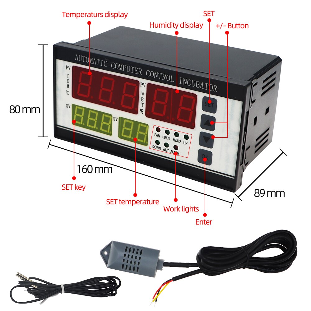 XM-18 Mini Digital automatic egg incubator control system computer control incubator Poultry incubator Egg Hatcher system 40%off