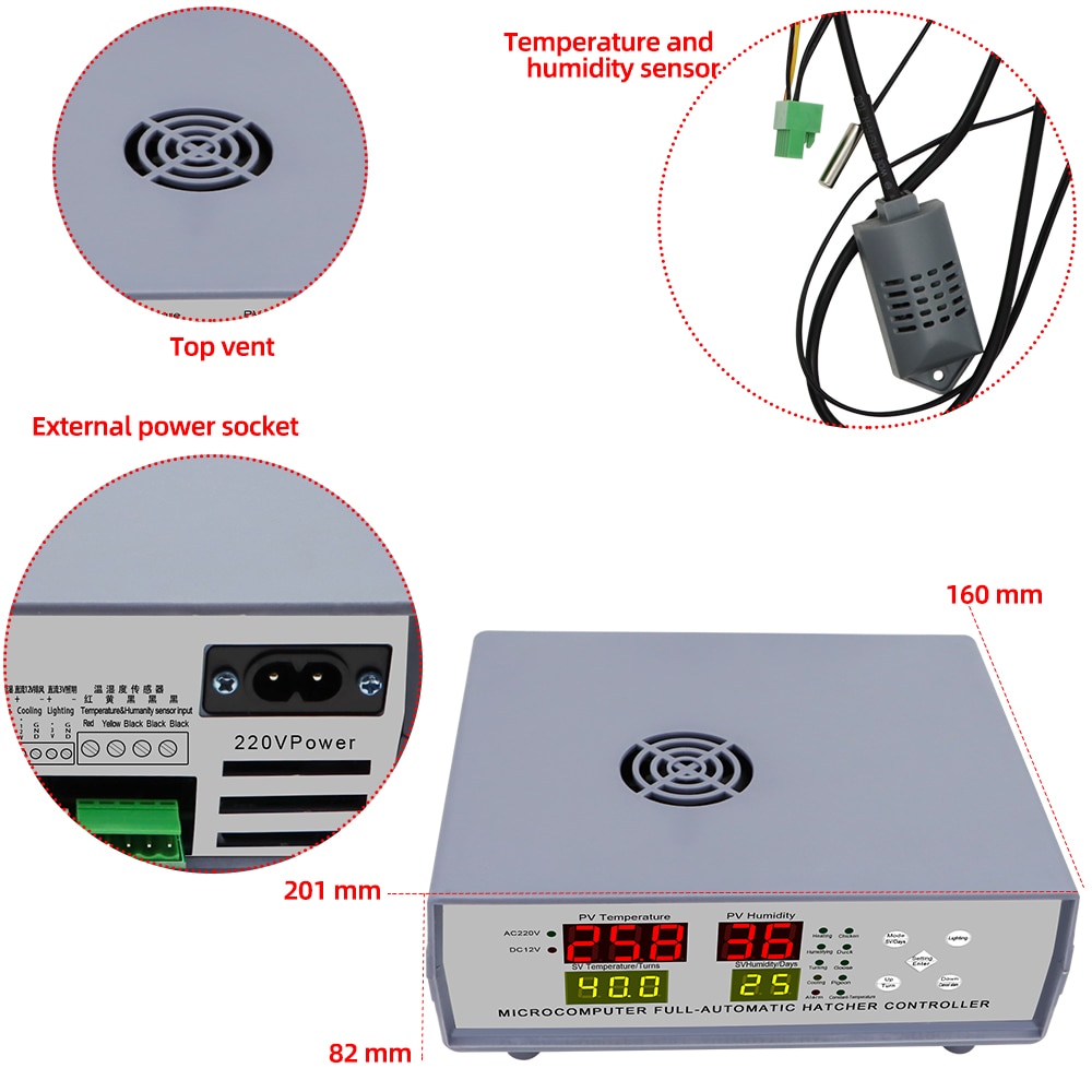 XM-18K-2 XM-18K-1 egg Incubator Controller Microcomputer full-Automatic hatcher contoller Incubator Thermostat Egg Hatcher Controll