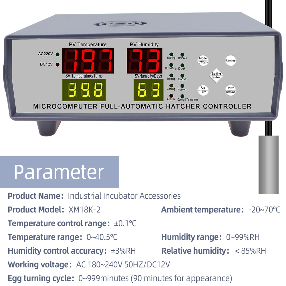 XM-18K-2 XM-18K-1 egg Incubator Controller Microcomputer full-Automatic hatcher contoller Incubator Thermostat Egg Hatcher Controll