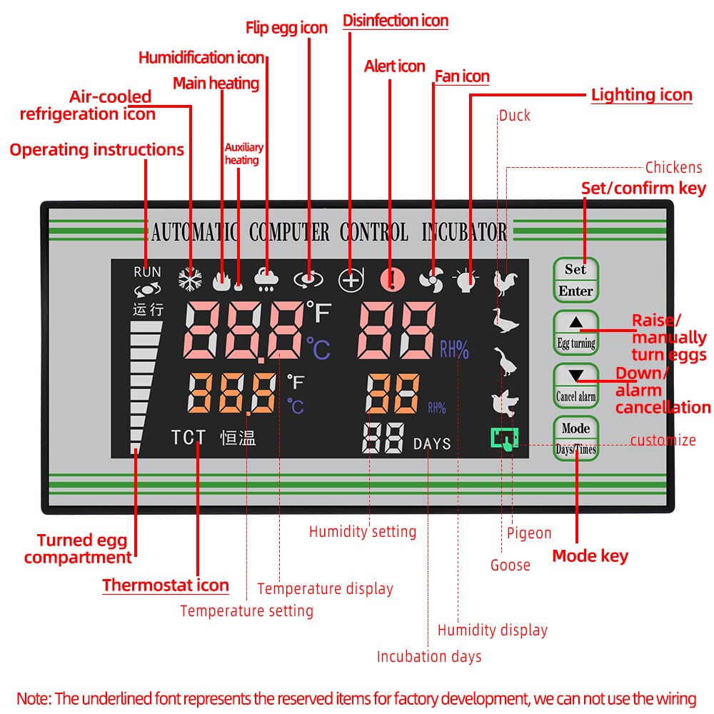 XM-18SE Egg Incubator Incubator Controller Multifunction Controller Full Automatic Control Temperature Humidity Sensor Probe
