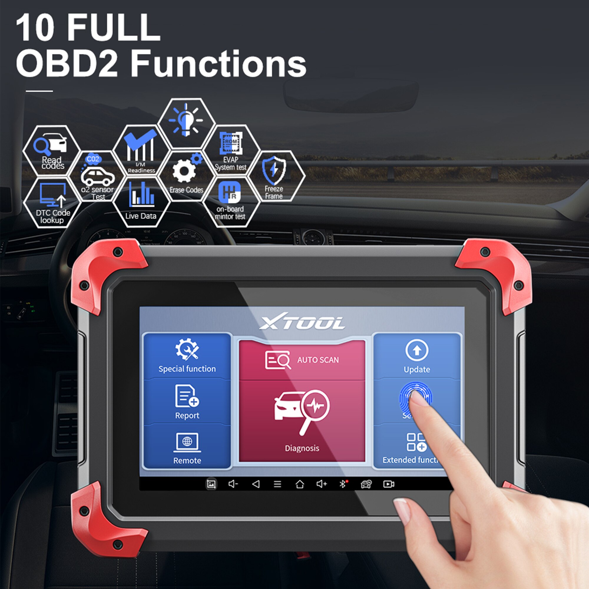 Newest XTOOL D7 Automotive All System Diagnosis Tool Code Reader Key Programmer Auto Vin OBDII Scanner Free Update