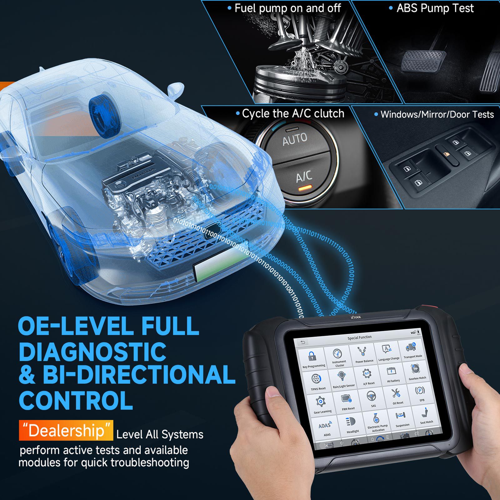 2024 XTOOL D8W WIFI OBD2 Scanner Car Diagnostic Tool With ECU Coding Active Test Key Programming 38 Resets CAN FD DOIP Topology