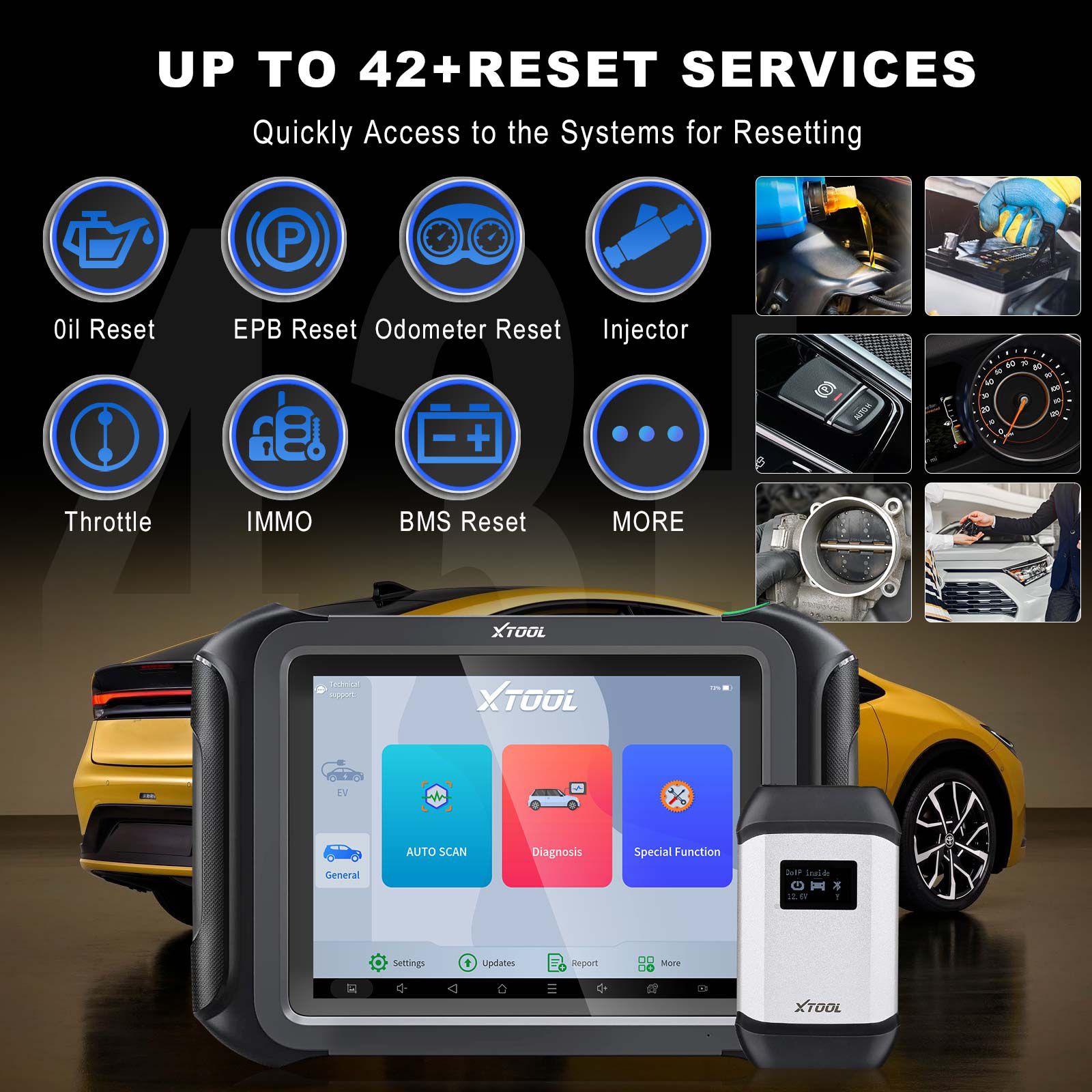 XTOOL D9 EV Electric Vehicles Diagnostic Tablet Support DoIP and CAN-FD For Tesla For BYD With Battery Pack Detection