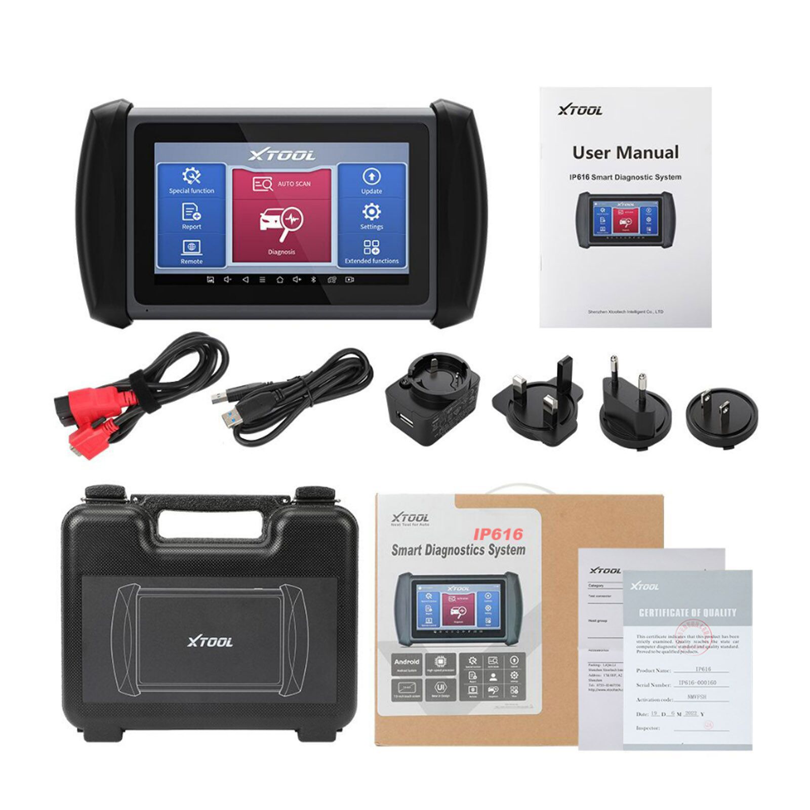 2023 XTOOL InPlus IP616 OBD2 Car Automotive Diagnostic Tool & Key Programmer with 31 Reset Service Lifelong Free Update