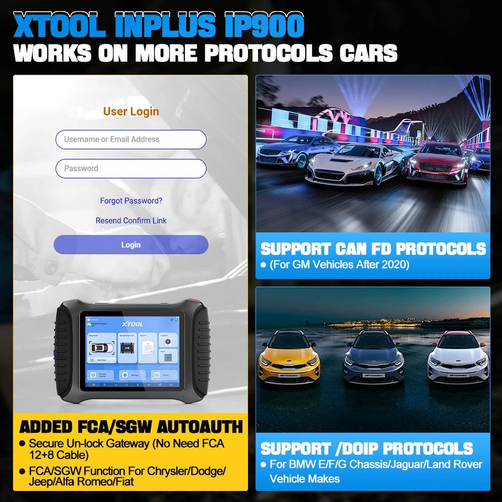 XTOOL InPlus IP900 OE-Level Full System Diagnostic Support ECU Coding DOIP / CANFD Protocol & FCA AutoAuth