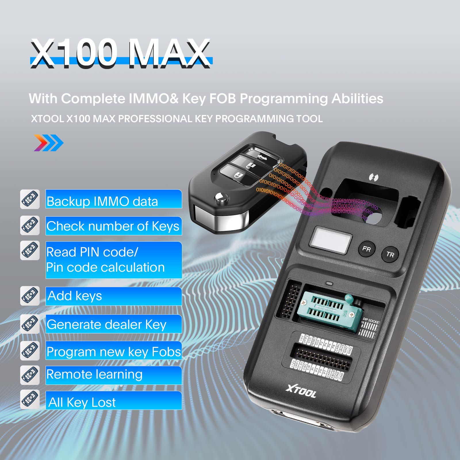 2024 XTOOL X100 MAX Auto Key Programmer IMMO Elite Diagnostic Tools With KC501 ECU Coding Full Bidirectional Control Update of X100 PAD3
