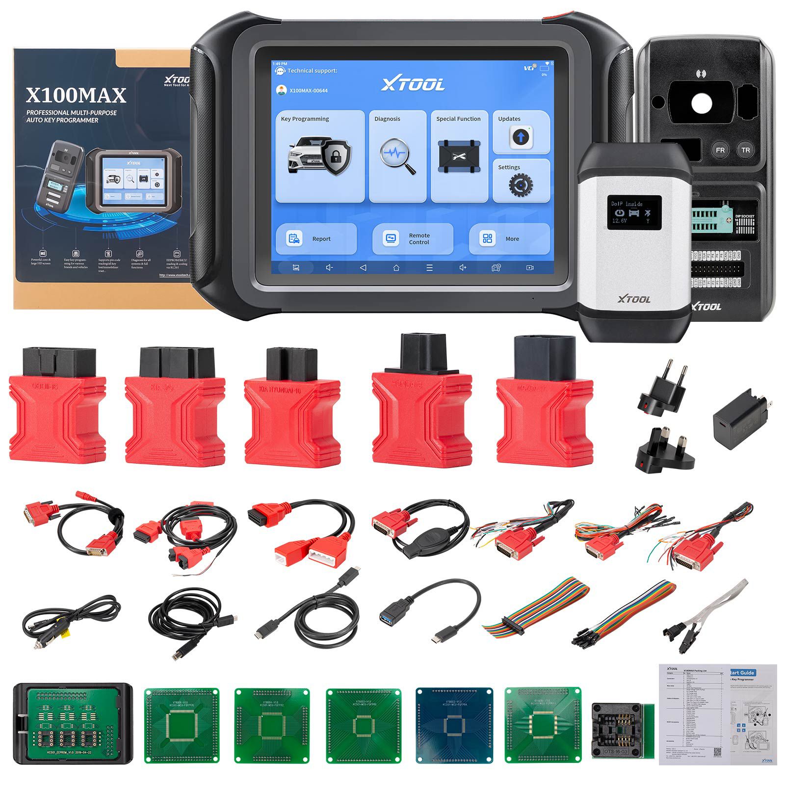 2024 XTOOL X100 MAX Auto Key Programmer IMMO Elite Diagnostic Tools With KC501 ECU Coding Full Bidirectional Control Update of X100 PAD3