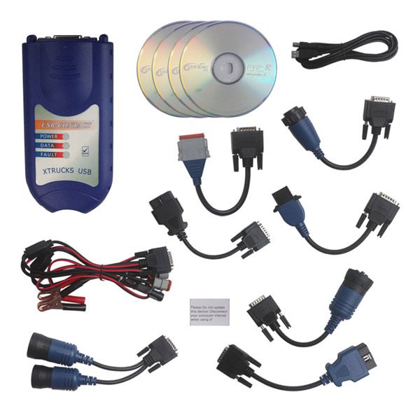 XTruck USB Link 125032 + Software Diesel Truck Diagnose Interface Best Quality