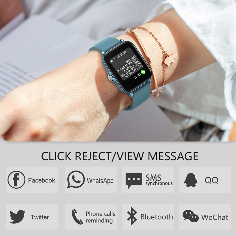 Y20 Smart Watch Men Heart Rate Blood Pressure Monitor IP67 Waterproof Customize Dials Smart Watch Women PK P8 Plus